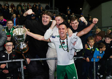 Charlie Lyons celebrates with supporters after the game 18/10/2024