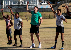 Jacob Stockdale with members of the team 3/7/2024