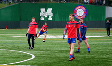The New York players warm up 5/5/2019