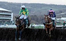 JJ Codd onboard Le Breuil (pink hat) comes home to win ahead of Barry O'Neill onboard Discorama 12/3/2019