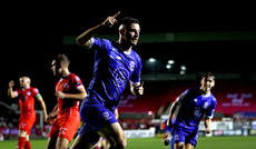 Padraig Amond celebrates scoring the first goal from a penalty 18/10/2024