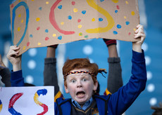 A Scoil Ui Chonaill fan during the finals 21/10/2024