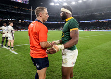 Andrew Brace and Siya Kolisi after the game 16/11/2024