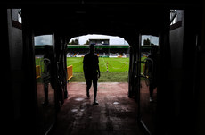 A member of the Galway United backroom team walks through the tunnel 15/9/2023