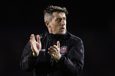 Declan Devine applauds the fans after the game 18/9/2023