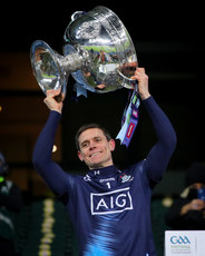 Stephen Cluxton lifts the Sam Maguire Cup as Dublin are All Ireland Champions 19/12/2020