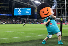 A view of ALDI mascot Kevin the Carrot at half time 8/11/2024