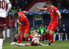 Matthew Smith is tackled by Conor McCormack 28/6/2024