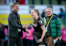 Lauren Kelly celebrates with Tom Elems after the game 3/11/2019