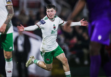 Cathal O'Sullivan celebrates after scoring his side's fourth goal of the match 18/10/2024