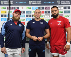 Armand van der Merwe with Federico Vedovelli and Josh Macleod at the coin toss 18/10/2024