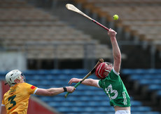 Rory McCloskey challenges Donnacha Ó Dálaigh for a high ball 4/2/2024