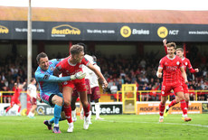 Evan Caffrey celebrates scoring his sides second goal 28/6/2024