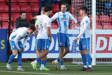 Jamie Glackin celebrates with his teammates after scoring a goal 10/11/2024