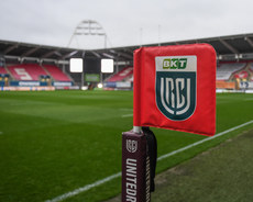 A view of BKT United Rugby Championship branding at Parc y Scarlets before the game 18/10/2024