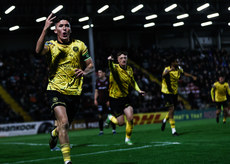 Joe Redmond celebrates after scoring his side's third goal of the match 14/10/2024