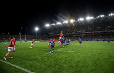 Gavin Coombes and Max Deegan compete for a lineout 12/10/2024