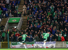 Brodie Spencer celebrates scoring his sides third goal with Conor Bradley 15/10/2024