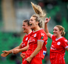 Kate Mooney celebrates scoring her side’s fourth goal 20/10/2024 