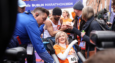 Colin Farrell and Emma Fogarty after the race 27/10/2024