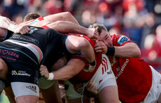 Peter O'Mahony at the back of a scrum 15/6/2024