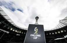 A view of the EPCR Challenge Cup Trophy 23/5/2024