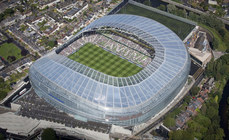 An Aerial view of the Aviva Stadium during the first match to be played there 31/7/2010