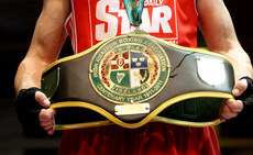 General view of an Irish Senior Boxing Championship belt 25/2/2011