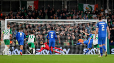 Caoimhin Kelleher saves a penalty from Joel Pohjanpalo 14/11/2024 