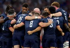 The England team huddle 9/9/2023
