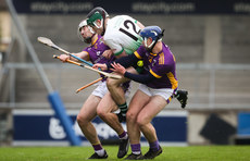 Sean Harkness challenge for the ball with Padhraic Linehan and Michael Roche 13/10/2024