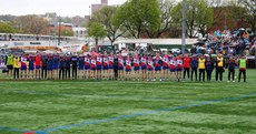 The New York team stand for a minutes silence 5/5/2019