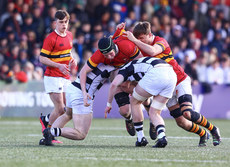 Conor Kennelly is tackled by Rory O'Shaughnessy and Thomas McCarthy 14/3/2023