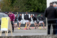 Galway players warming up before the game 18/10/2020