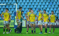 The Zebre team look dejected after the game 19/10/2024