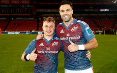 Craig Casey and Conor Murray celebrate after the game 27/4/2024