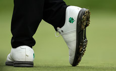 A view of Shane Lowry’s shoes 10/9/2023