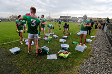 Mayo players before the start of the game 18/10/2020