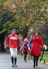 Barry Geraghty with his daughter Siofra and wife Paula 9/11/2010