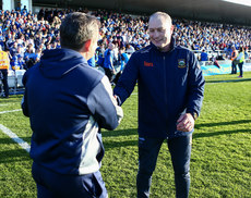 Liam Cahill and Davy Fitzgerald at the end of the game 4/5/2024