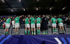 Ireland players celebrate with friends and family after the game 3/2/2024