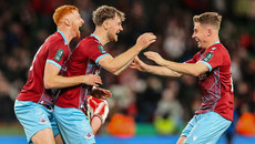 James Bolger, Aaron McNally and Andrew Quinn celebrate after winning 10/11/2024