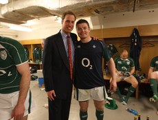 Brian O'Driscoll and Prince William 3/3/2014