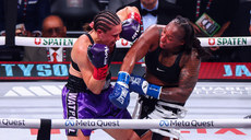 Melinda Watpool (left) in action against Shadasia Green 15/11/2024