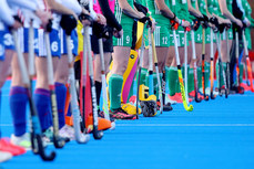 A view of players with hockey sticks 14/3/2021