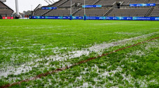 A view of the pitch ahead of the match being cancelled 9/7/2024