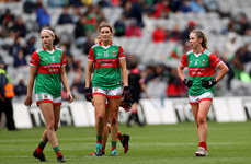 Ciara Whyte, Grace Kelly and Sinead Cafferky dejected 14/8/2021