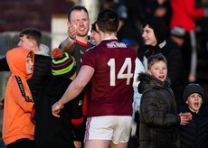 Robert Hennelly and Shane Walsh shake hands after the game 12/1/2020