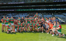 Mayo team celebrate after the game 25/7/2021