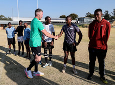 Peter O’Mahony with members of the team 3/7/2024